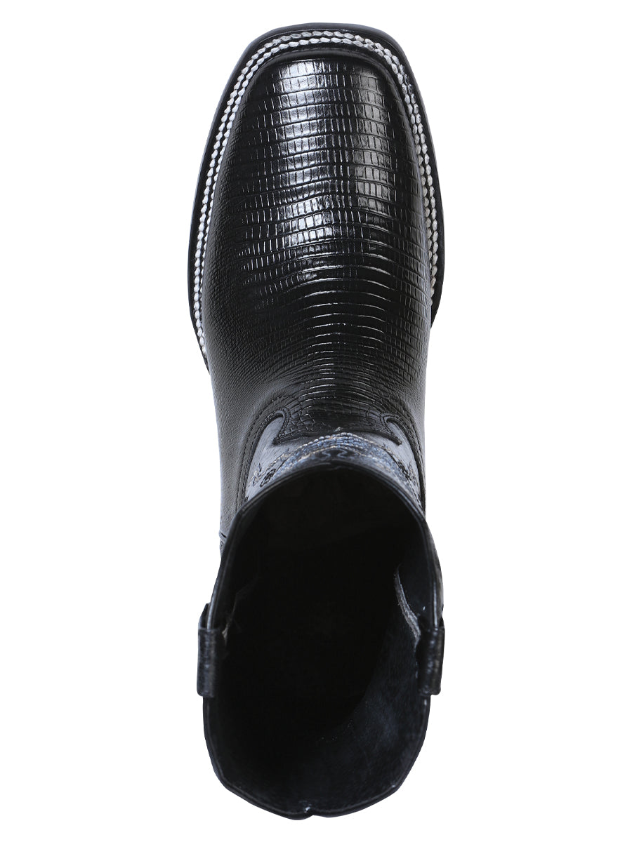 Bota Rodeo para hombre El General - Imitación de lagarto - Negra 41904
