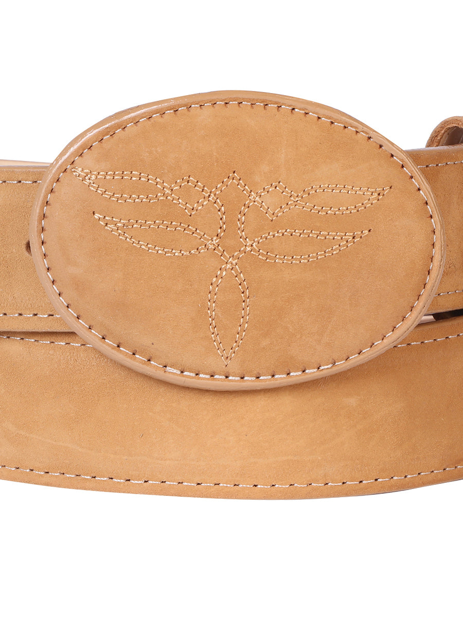 El General Women’s Western Belt - Nubuck Bovine Leather - Peach
43183