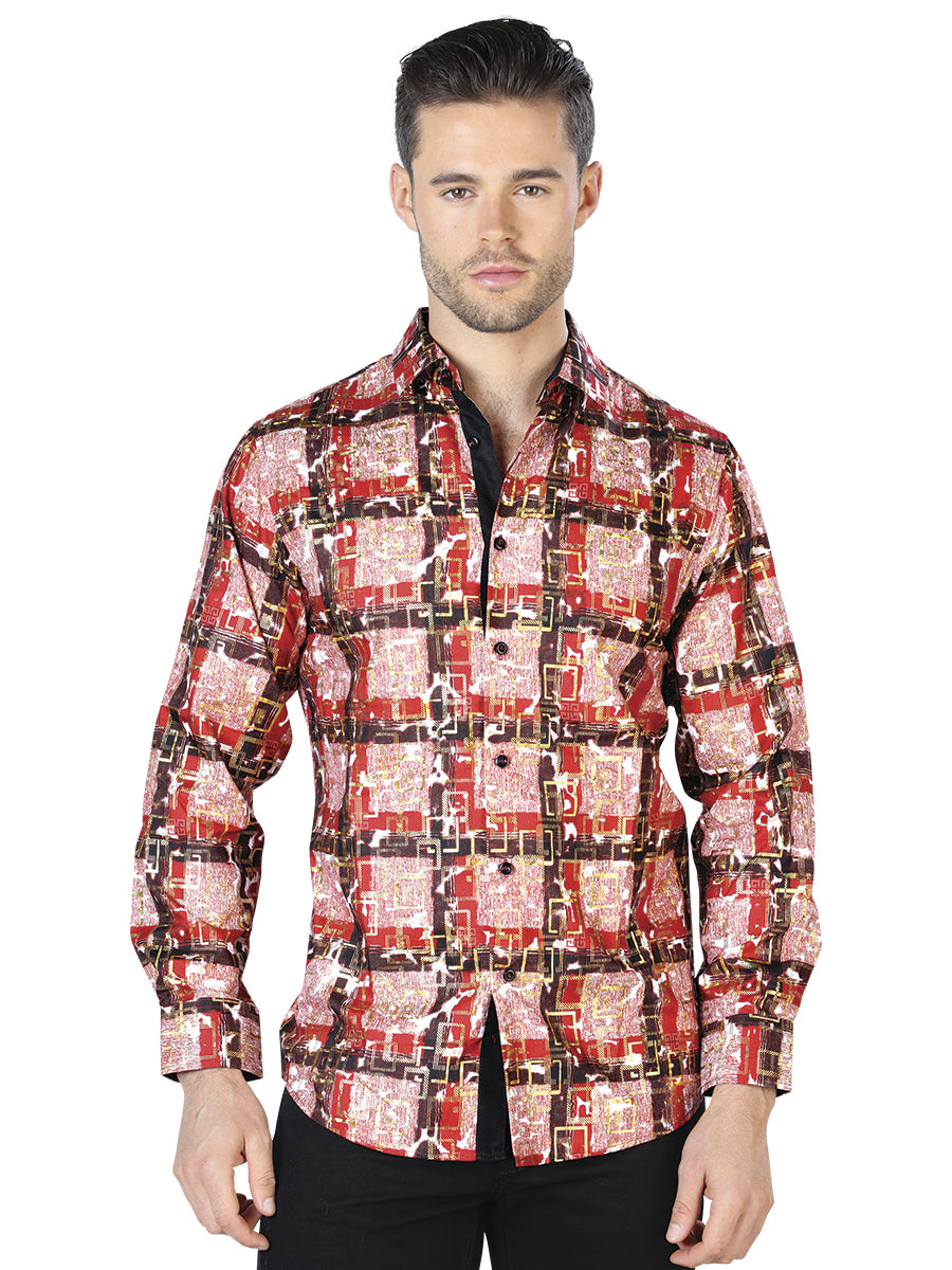 Red Gold Casual Long Sleeve Shirt 44011