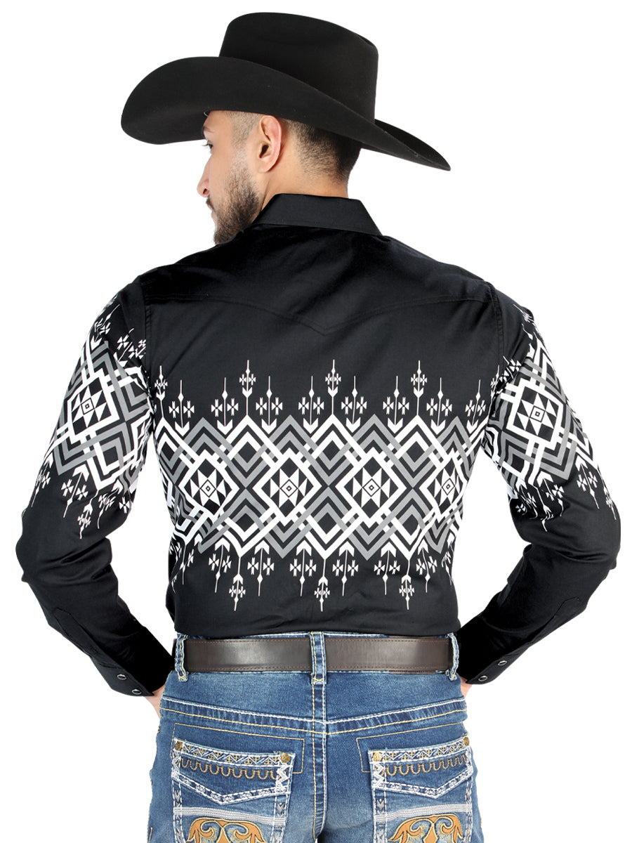 El General - Camisa informal de manga larga - Negra 44451