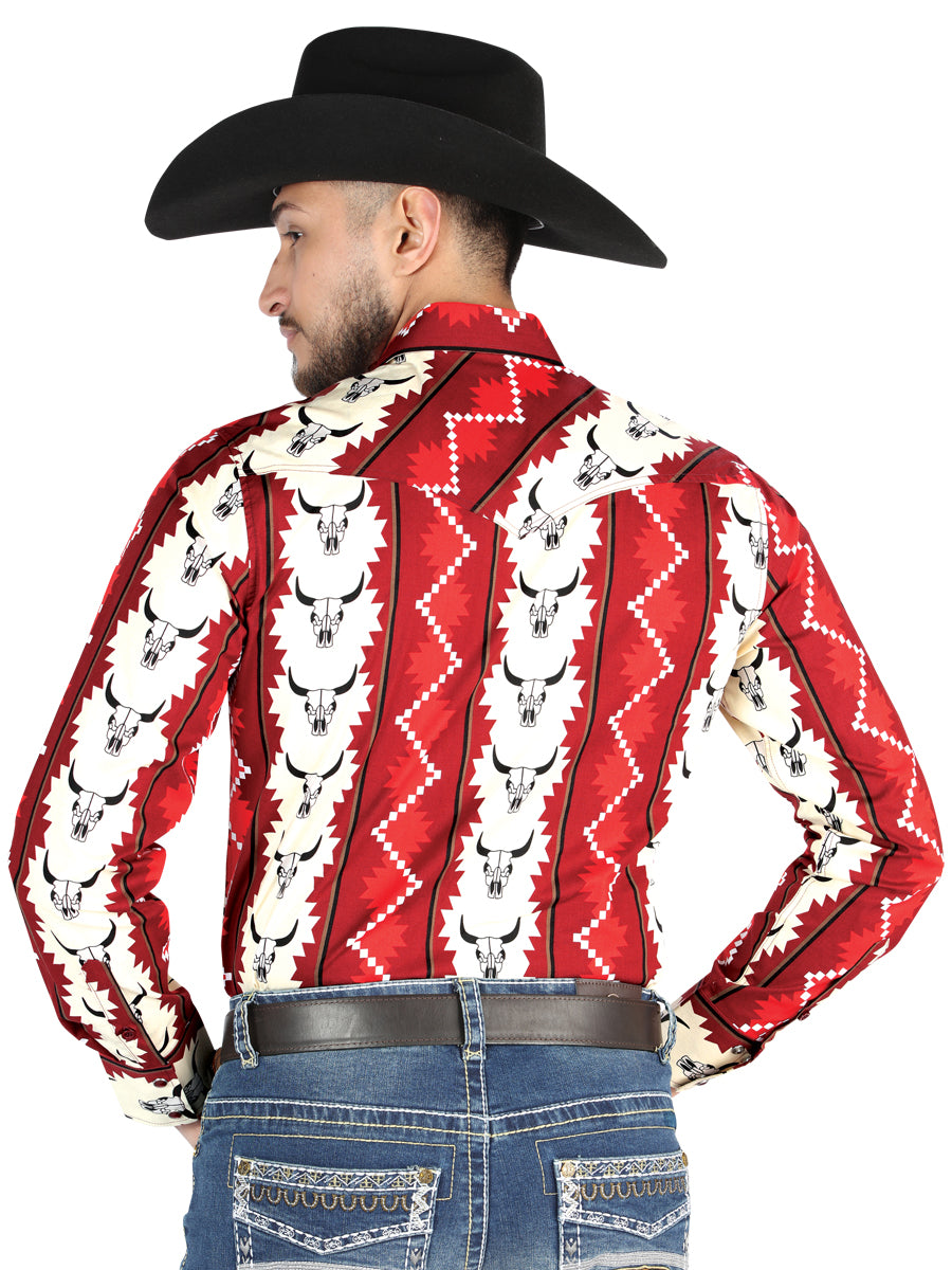 El General - Camisa informal de manga larga - Burdeos 44490