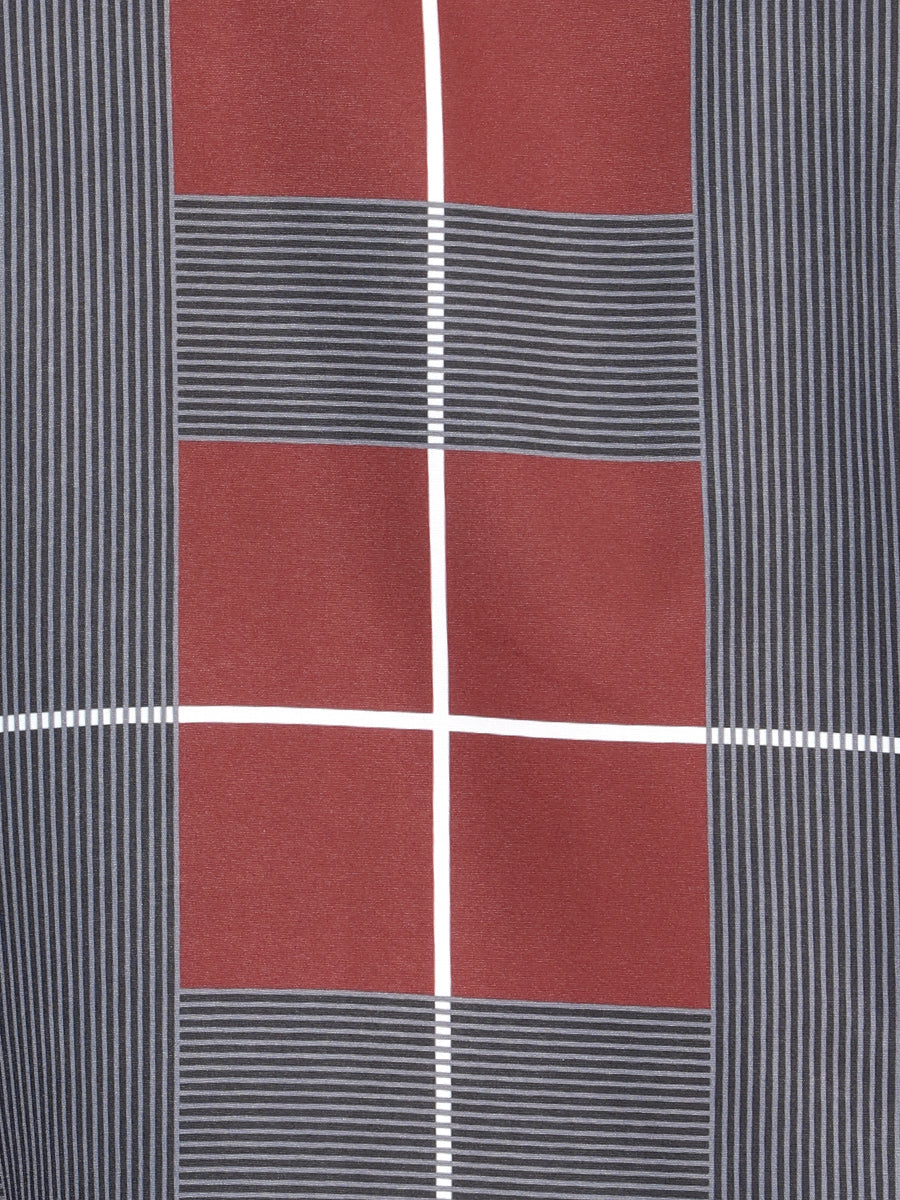 Camisa informal de manga larga color burdeos El General 44603