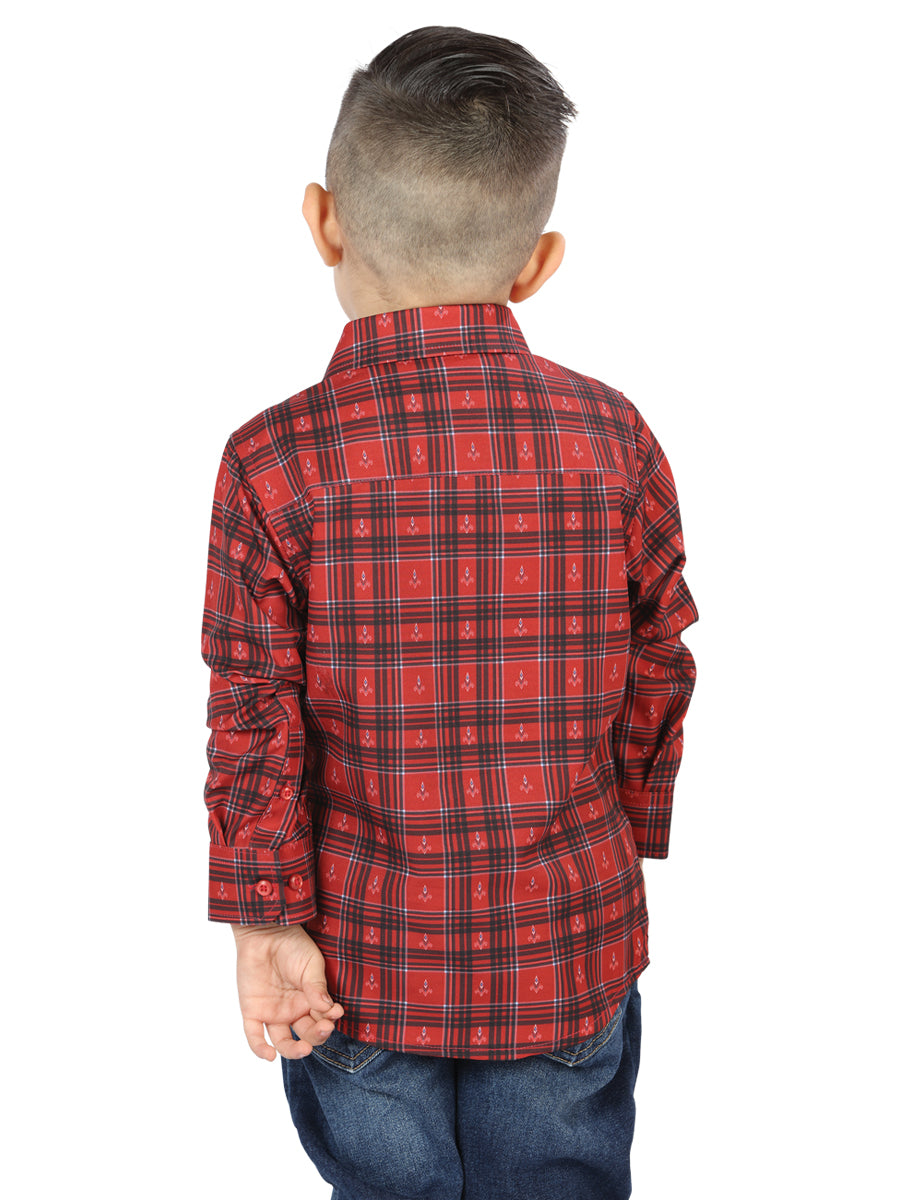 Camisa de manga larga casual El General Red 44739