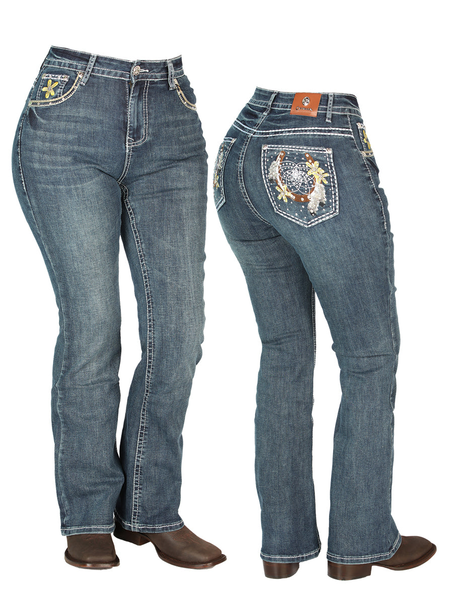 Pantalones vaqueros Centenario azul oscuro para mujer 44959