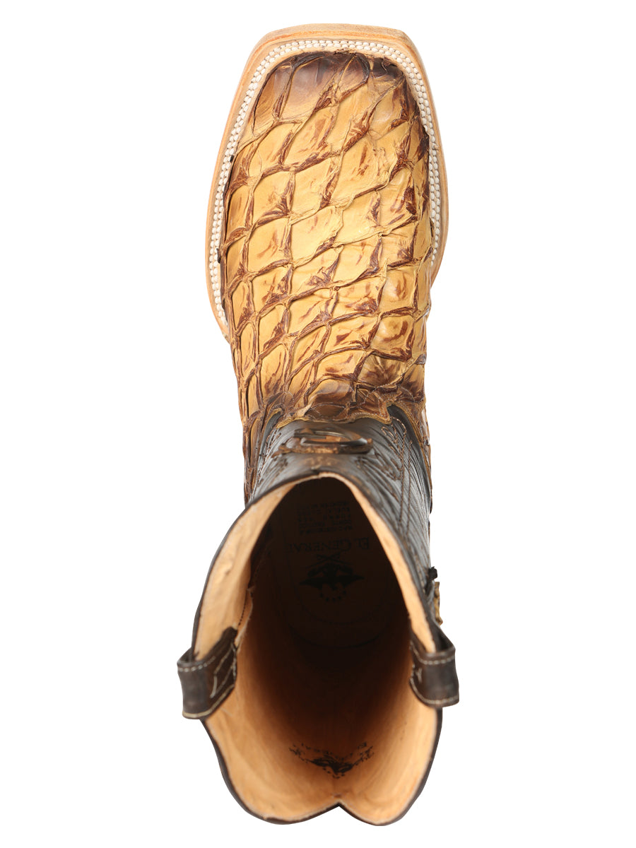 Botas vaqueras El General para hombre, modelo Exotic Monster Fish Rodeo - Orix 45086