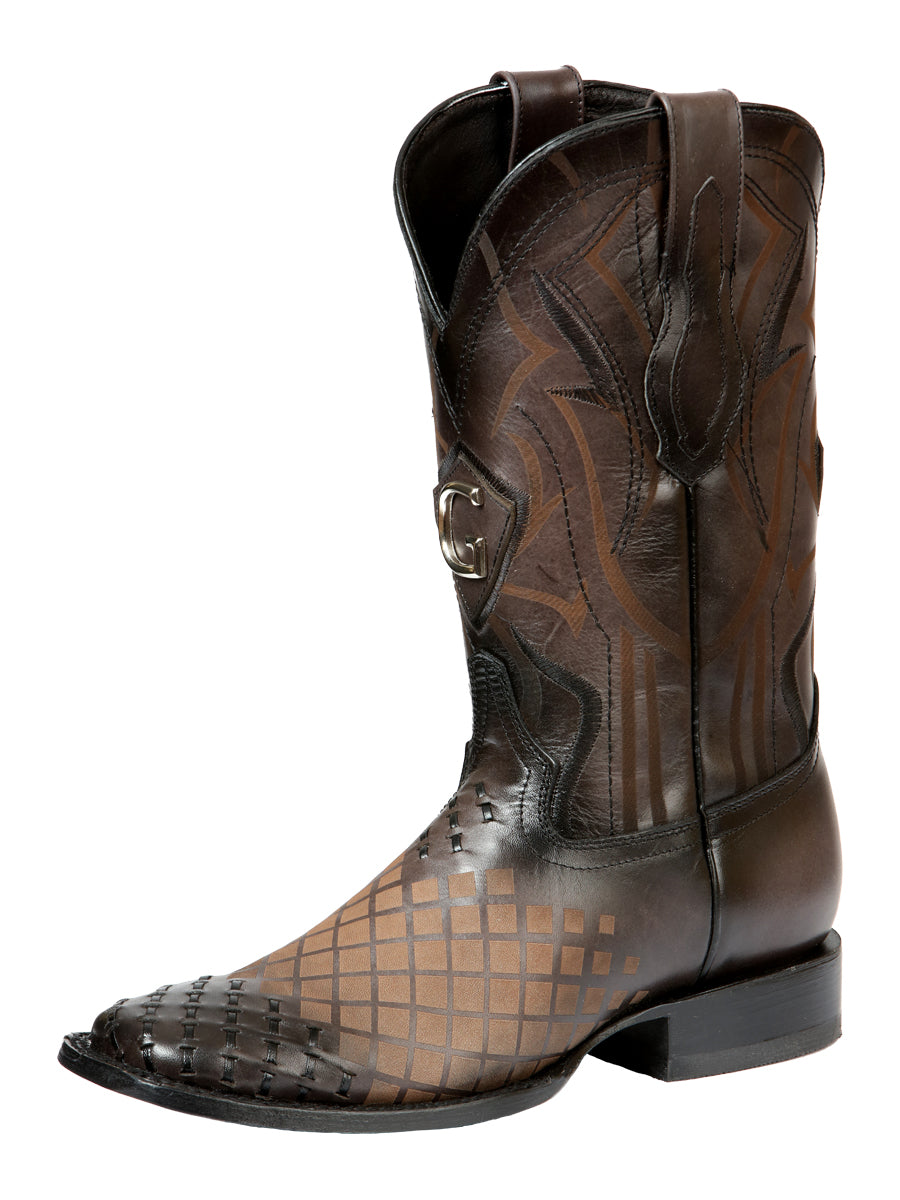 Botas de rodeo para hombre - El General Pull-Up Leather - Gris 45172