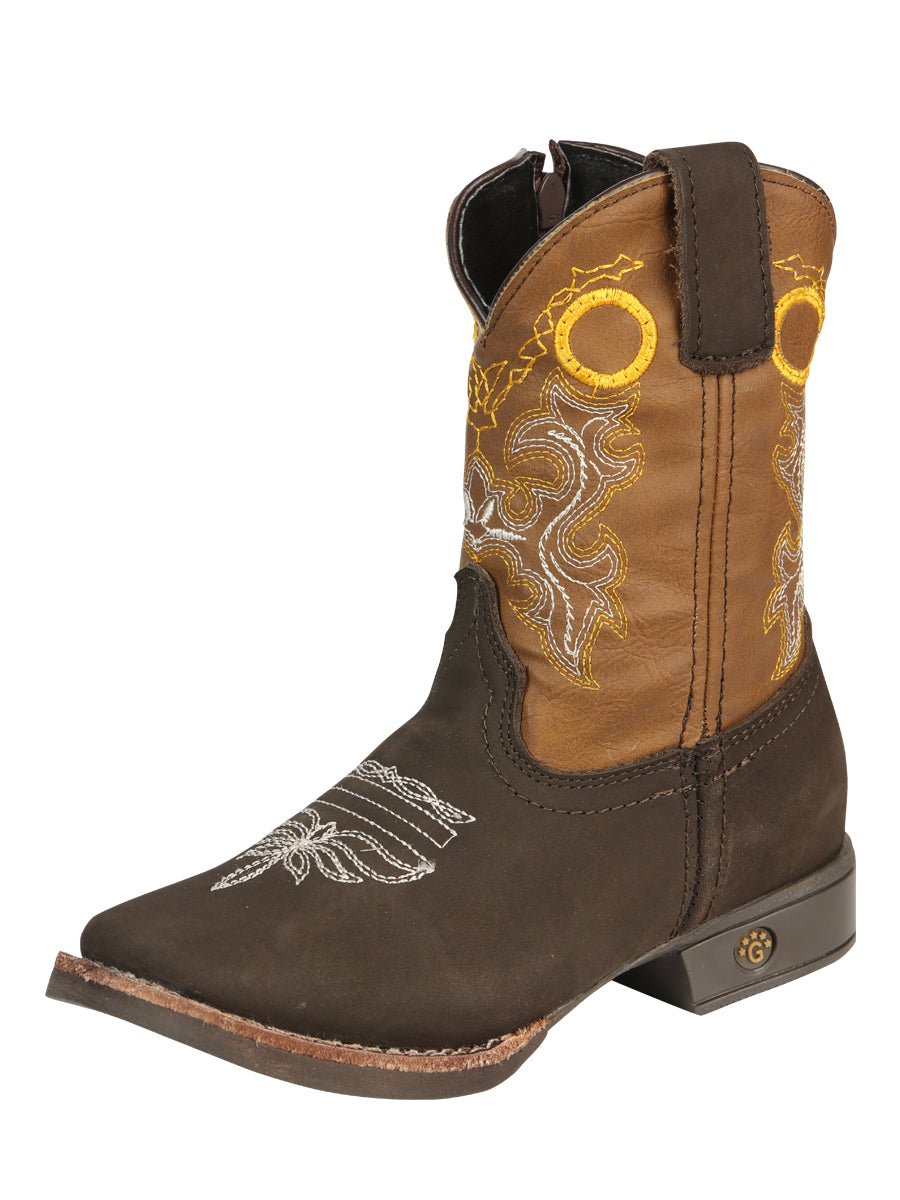 Botas de rodeo para niños El General - Chocolate 45390