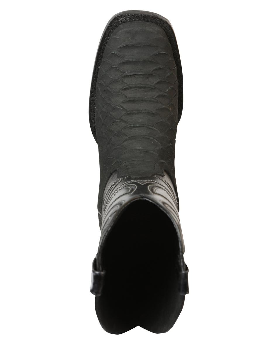 Botas Rodeo El General para hombre, imitación pitón - Negras 45561