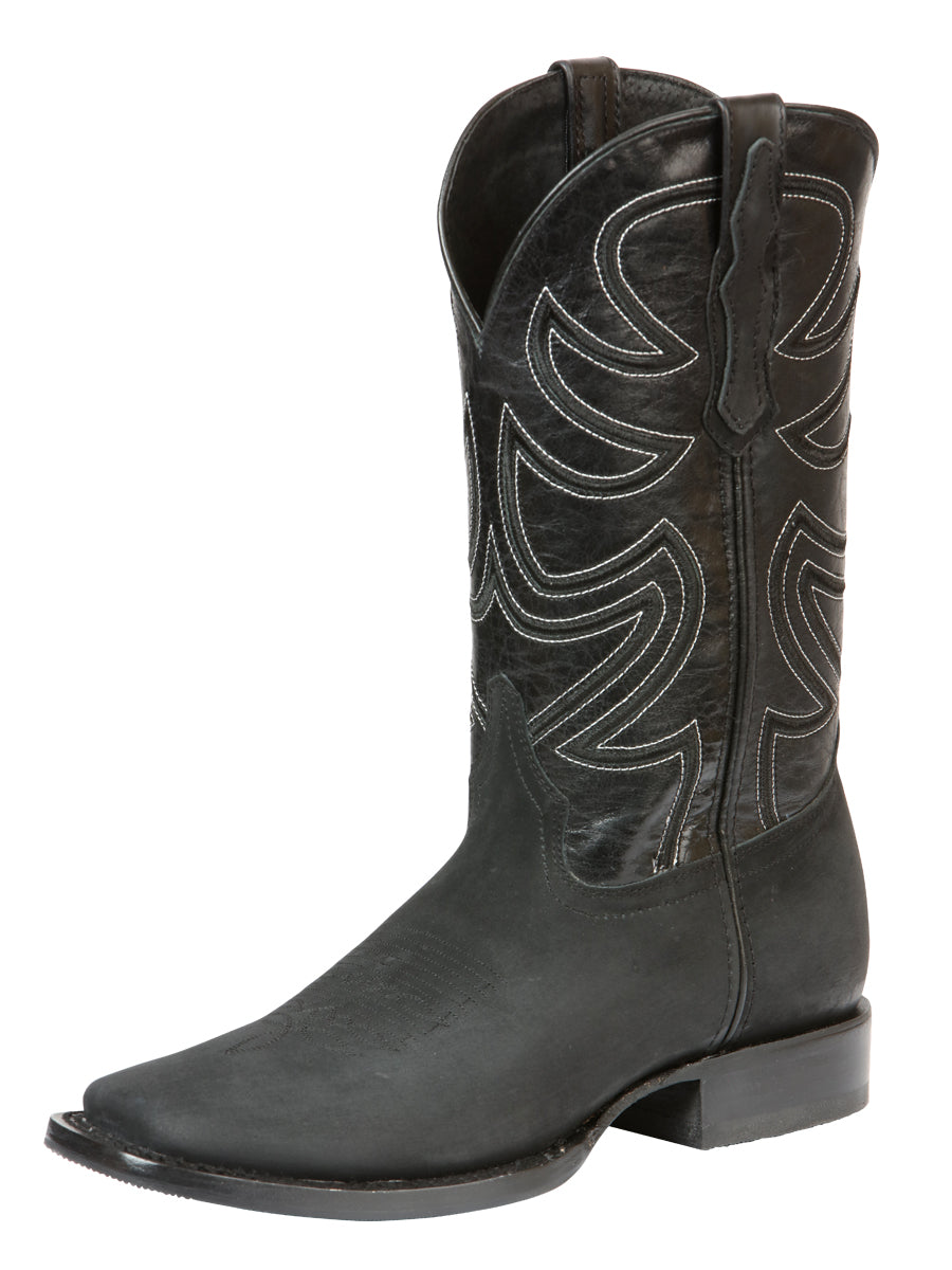 Bota de rodeo para hombre El General, de cuero nobuck.
- Negro 45567