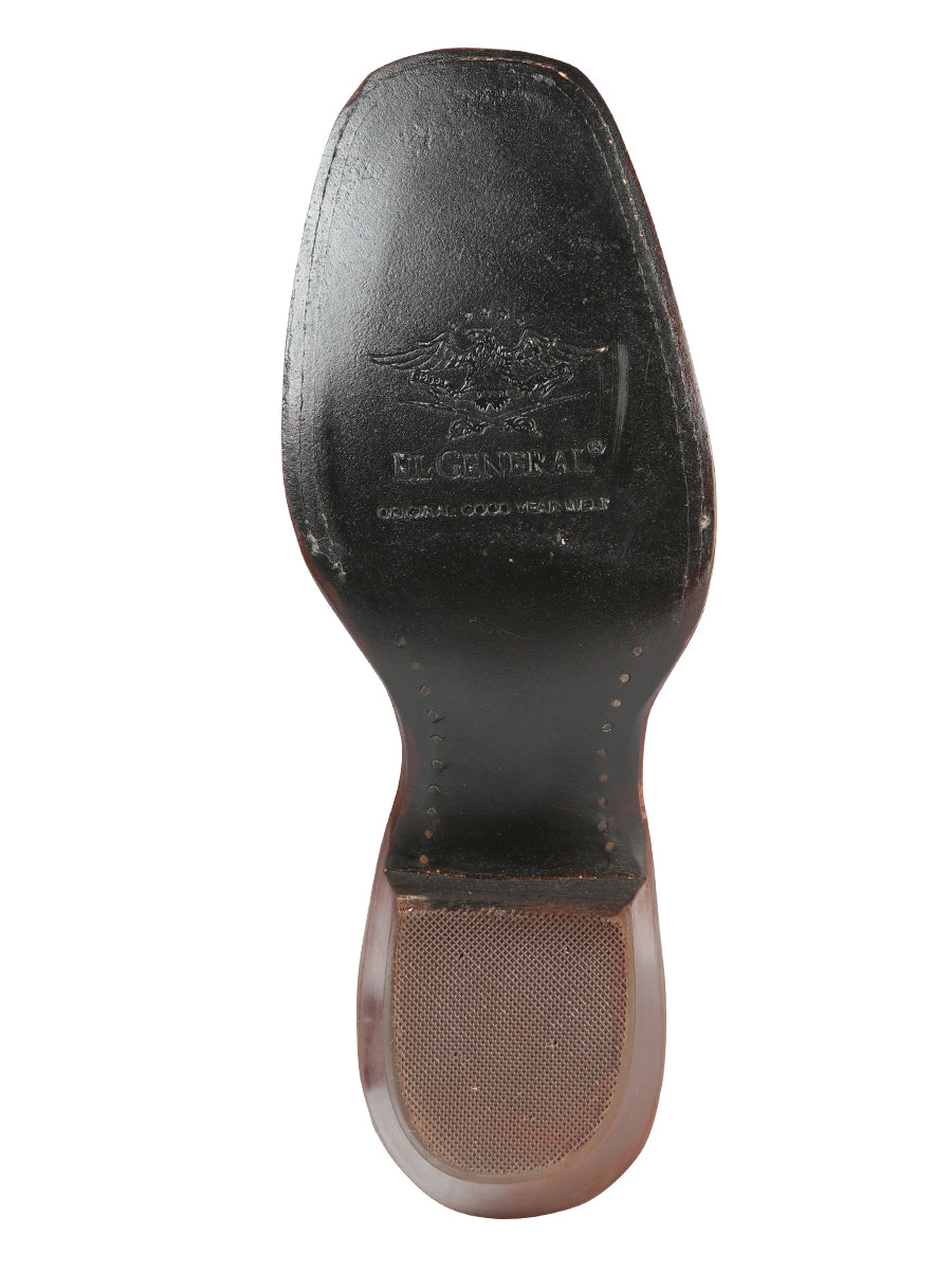 Botas de rodeo para mujer El General - Cuero nobuk - Marrón 51227