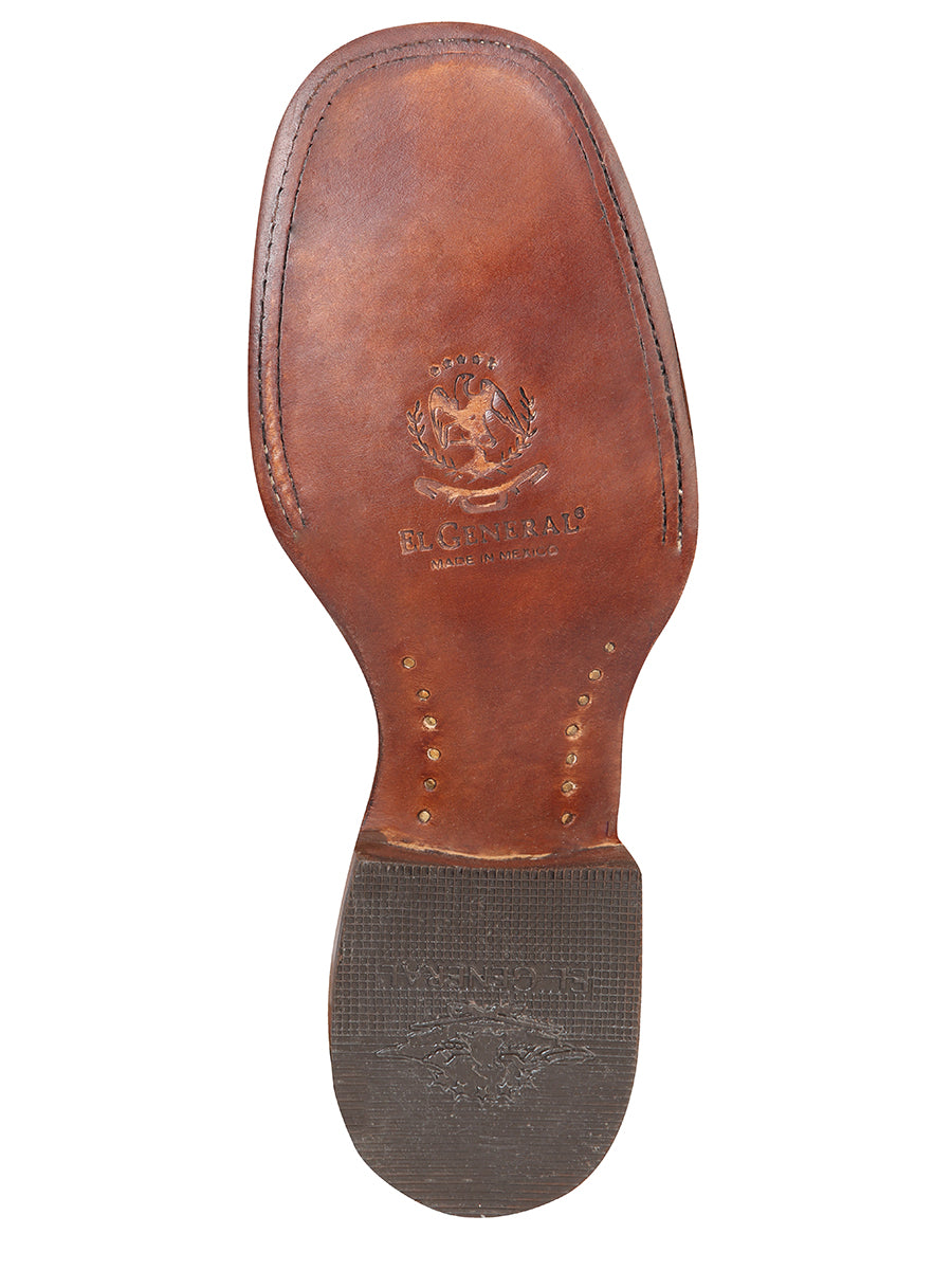 Botín El General de punta cuadrada - Nobuck color arena 126197