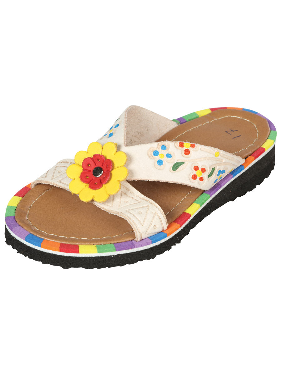 Sandalias artesanales mexicanas de cuero natural 603389