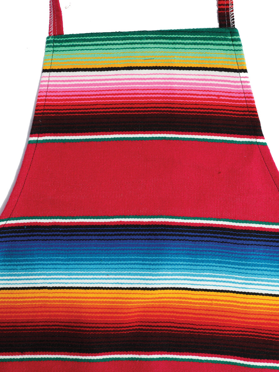 Delantal artesanal mexicano Zarape 100% Acrílico Fucsia 603581