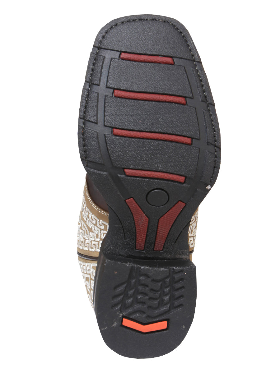 Bota El General Rodeo - Marrón oscuro intenso con bordado 33309