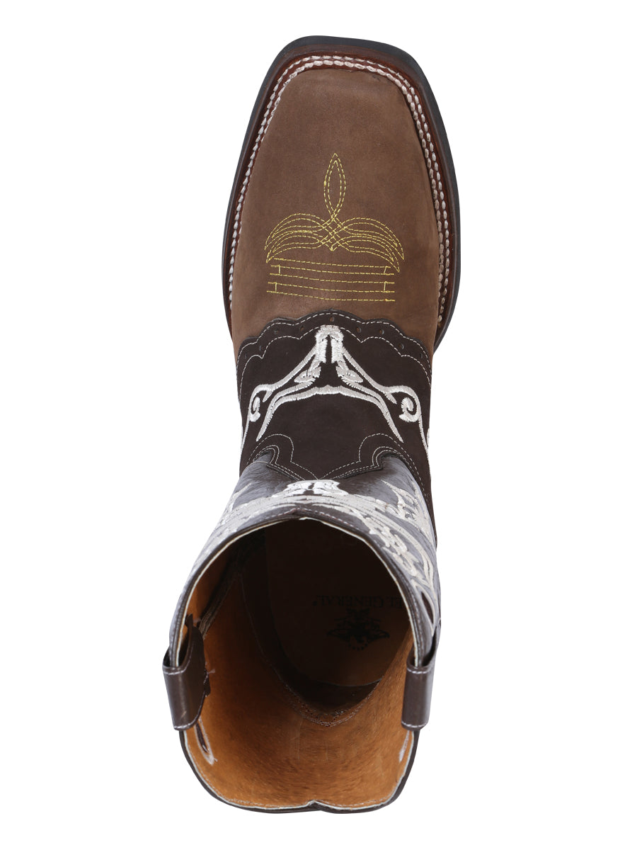 Bota El General Rodeo - Marrón Loco/Marrón Oscuro con Bordado 34311