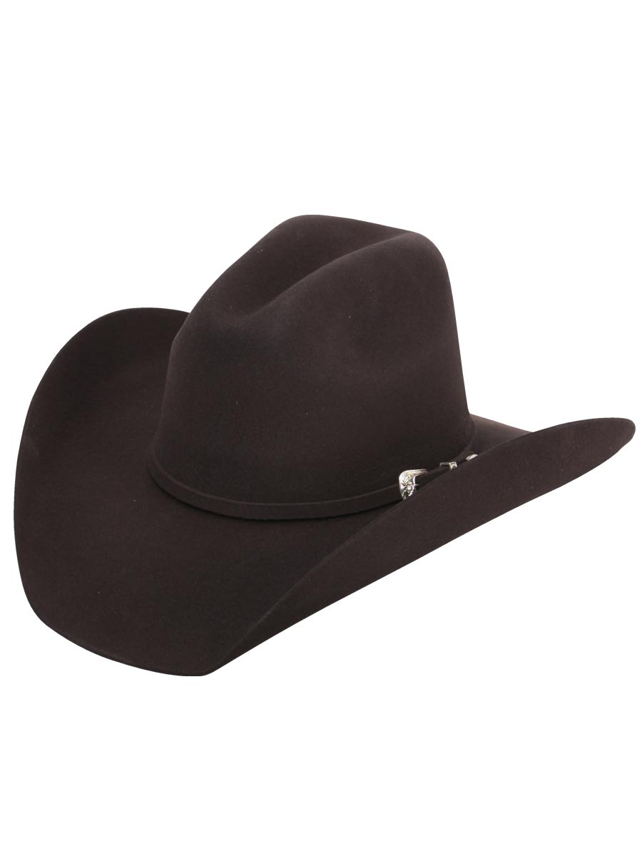 Sombrero vaquero de fieltro El General 50x Marrón oscuro 35008