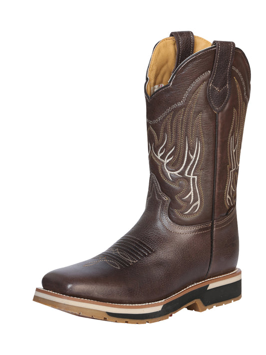 Bota Rodeo para hombre Establo - Cuero bovino Grizzly en marrón

 41539