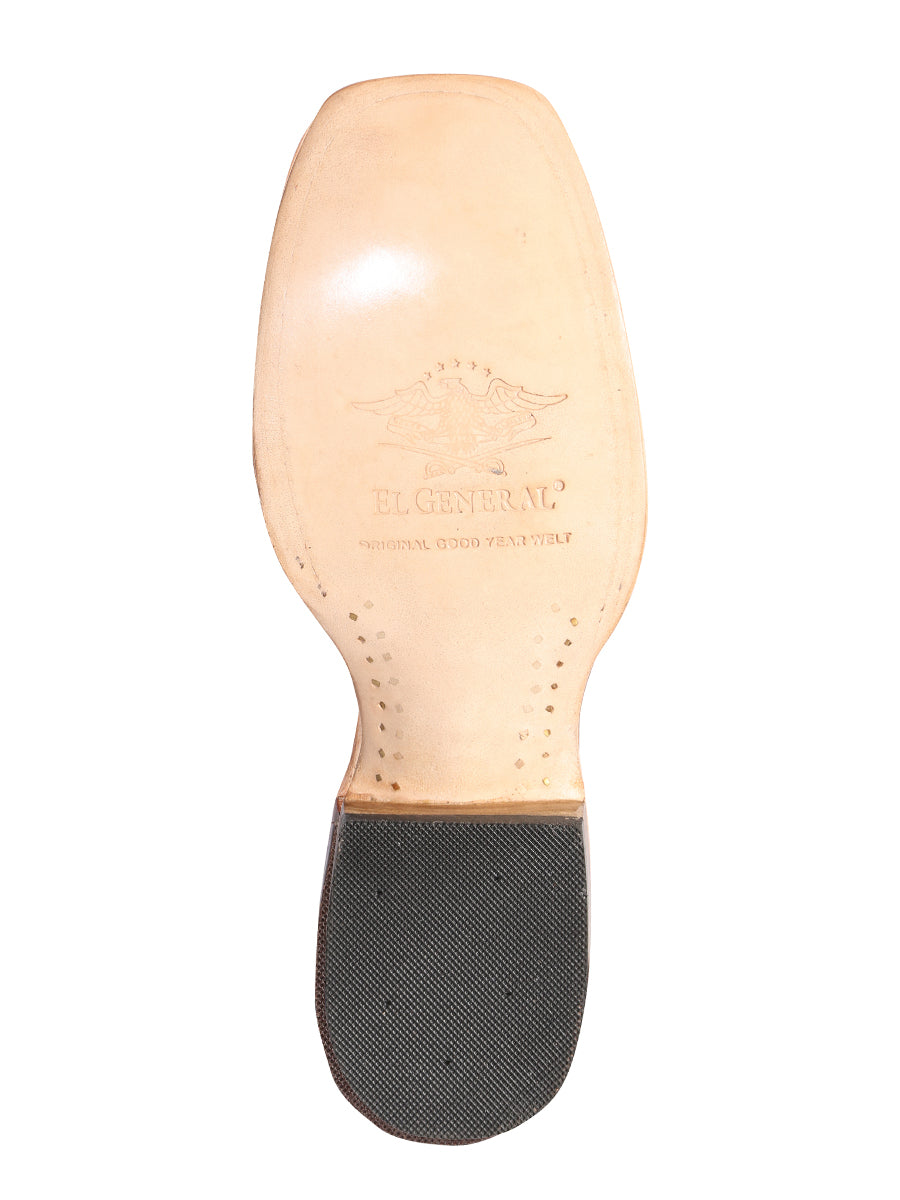 Bota Rodeo para hombre El General - Cuero trenzado repujado - Negro 41790