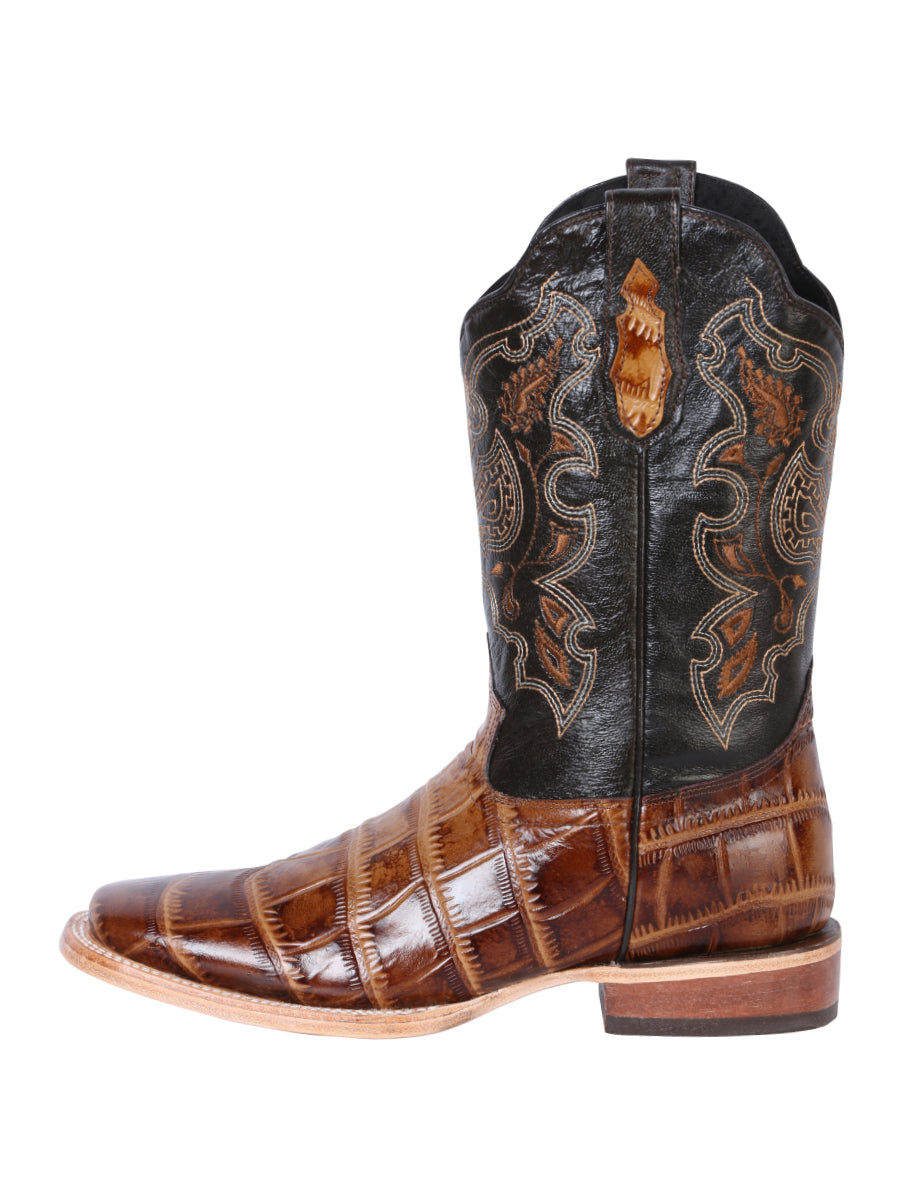 Bota El General Rodeo - Estampado Caimán Marrón Claro 41794