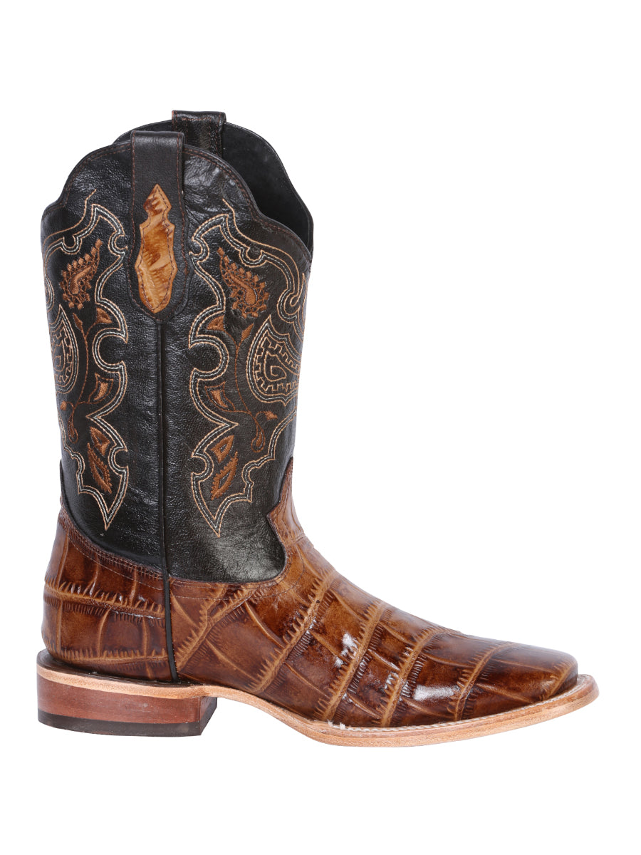 Bota El General Rodeo - Estampado Caimán Marrón Claro 41794
