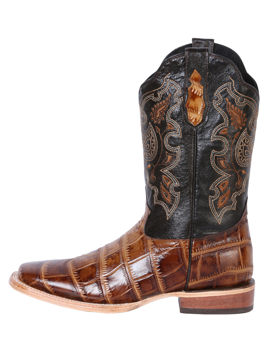 Bota El General Rodeo - Estampado Caimán Marrón Claro 41794