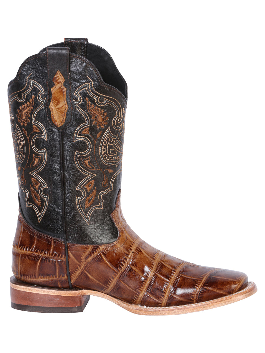 Bota El General Rodeo - Estampado Caimán Marrón Claro 41794