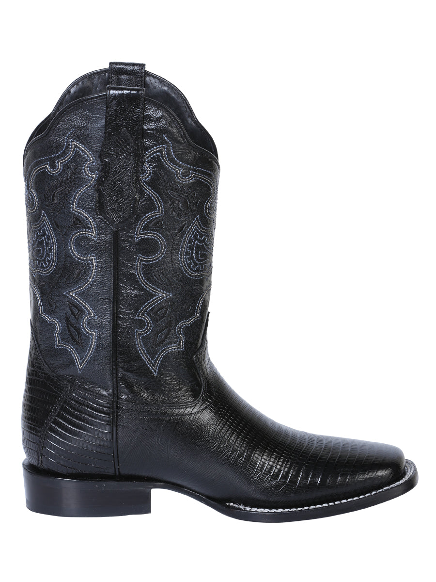 Bota Rodeo para hombre El General - Imitación de lagarto - Negra 41904