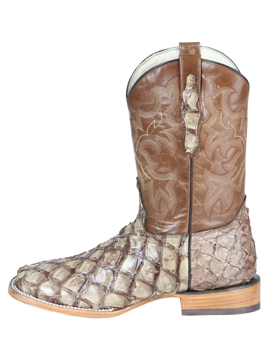 Botas El General para hombre, modelo Exotic Monster Fish Rodeo - Crema 44114