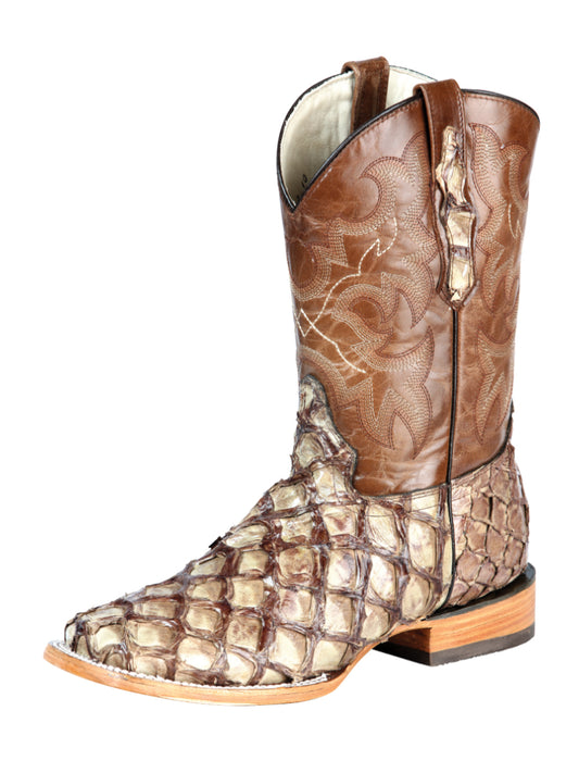 Botas El General para hombre, modelo Exotic Monster Fish Rodeo - Crema 44114