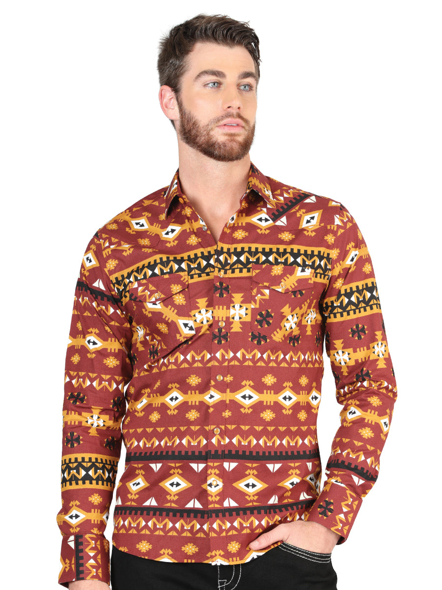 Camisa informal de manga larga de El General Brick 44420