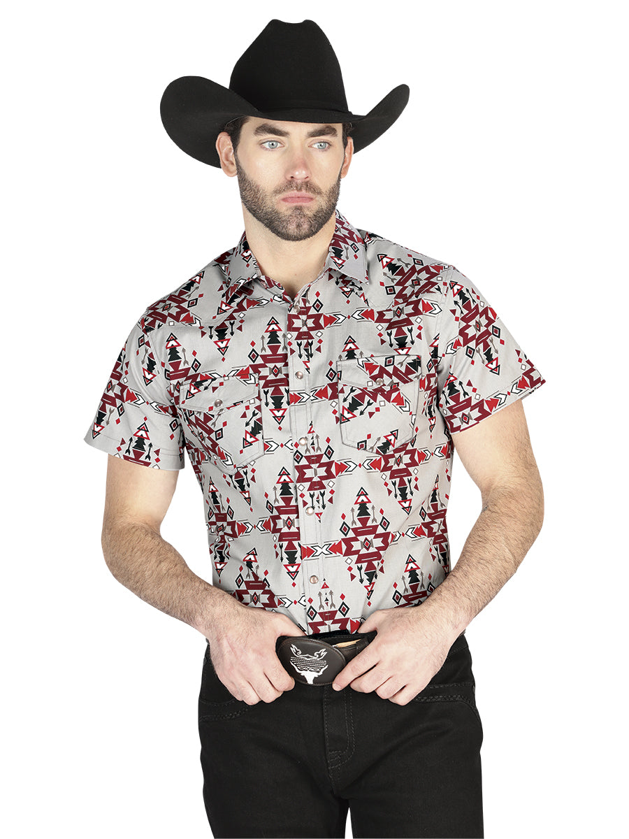 El General Western Shirt - Gray 44446
