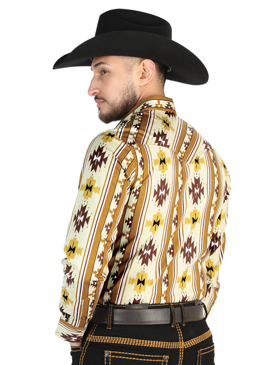 El General - Camisa informal de manga larga - Taupe 44471