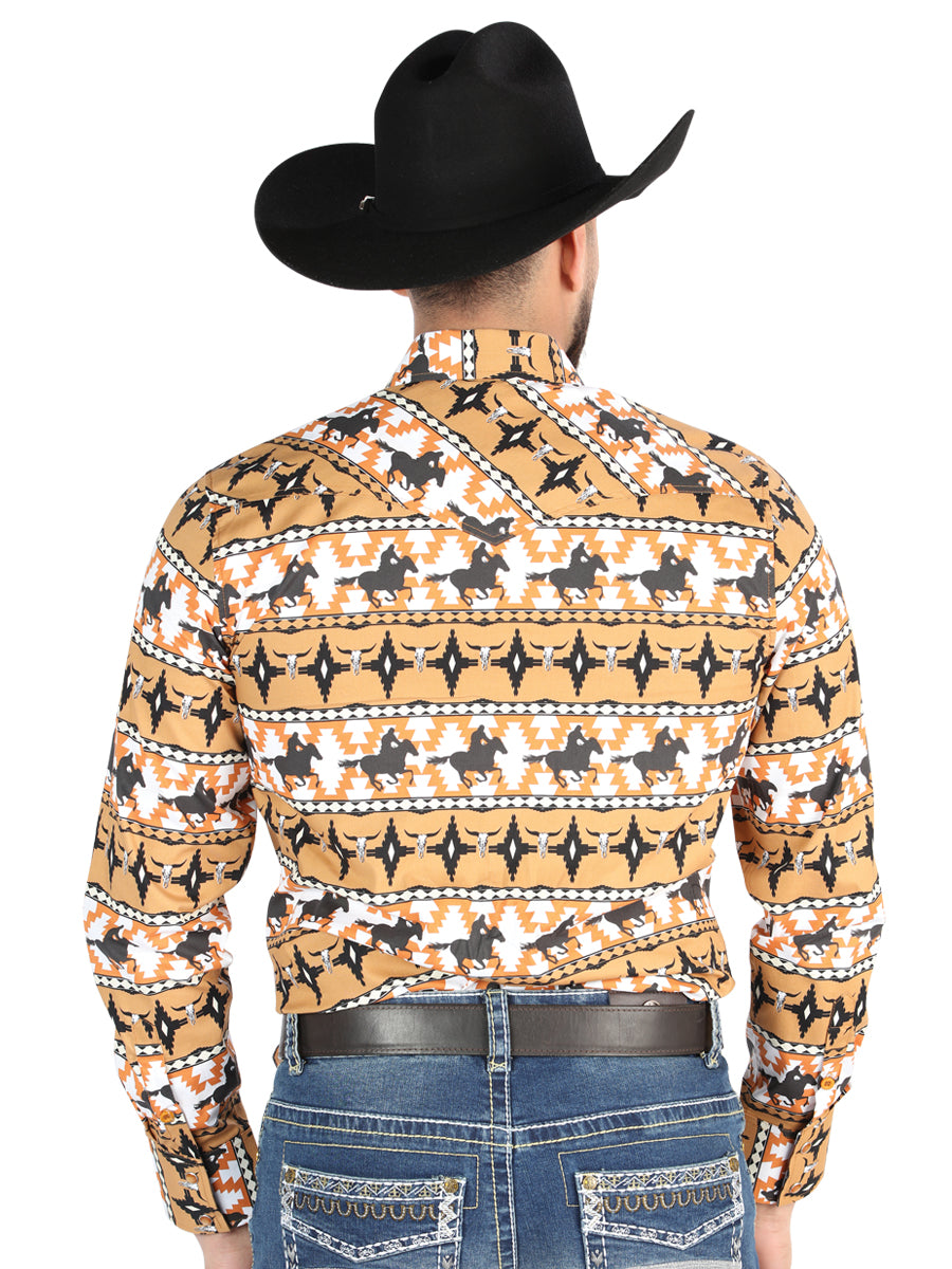 El General - Camisa informal de manga larga - Taupe 44477