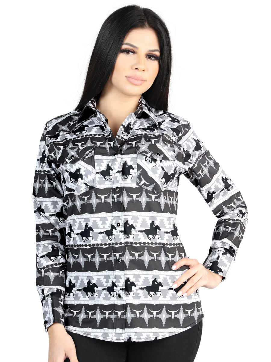 El General - Camisa informal de manga larga - Negra 44479