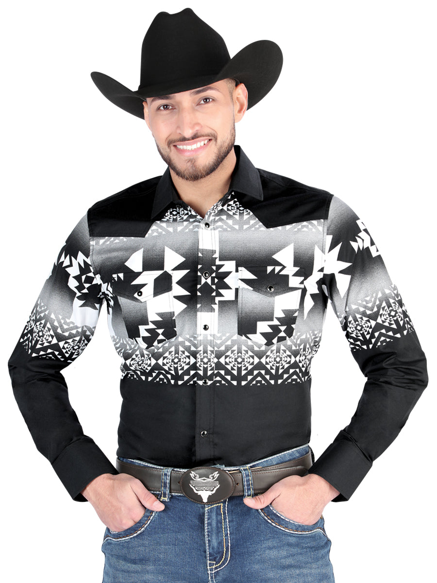 El General - Camisa informal de manga larga - Negra 44485