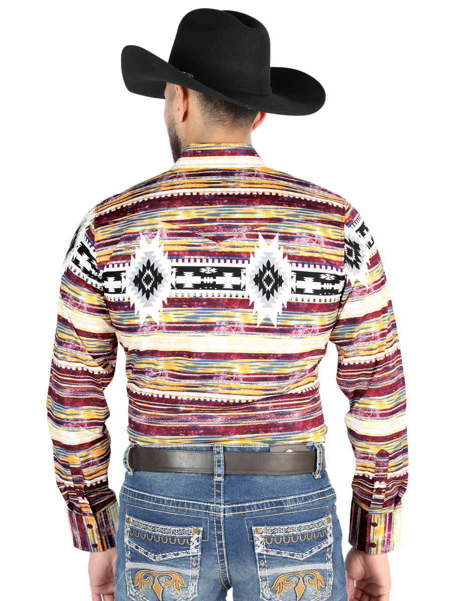 El General - Camisa informal de manga larga - Marrón 44487