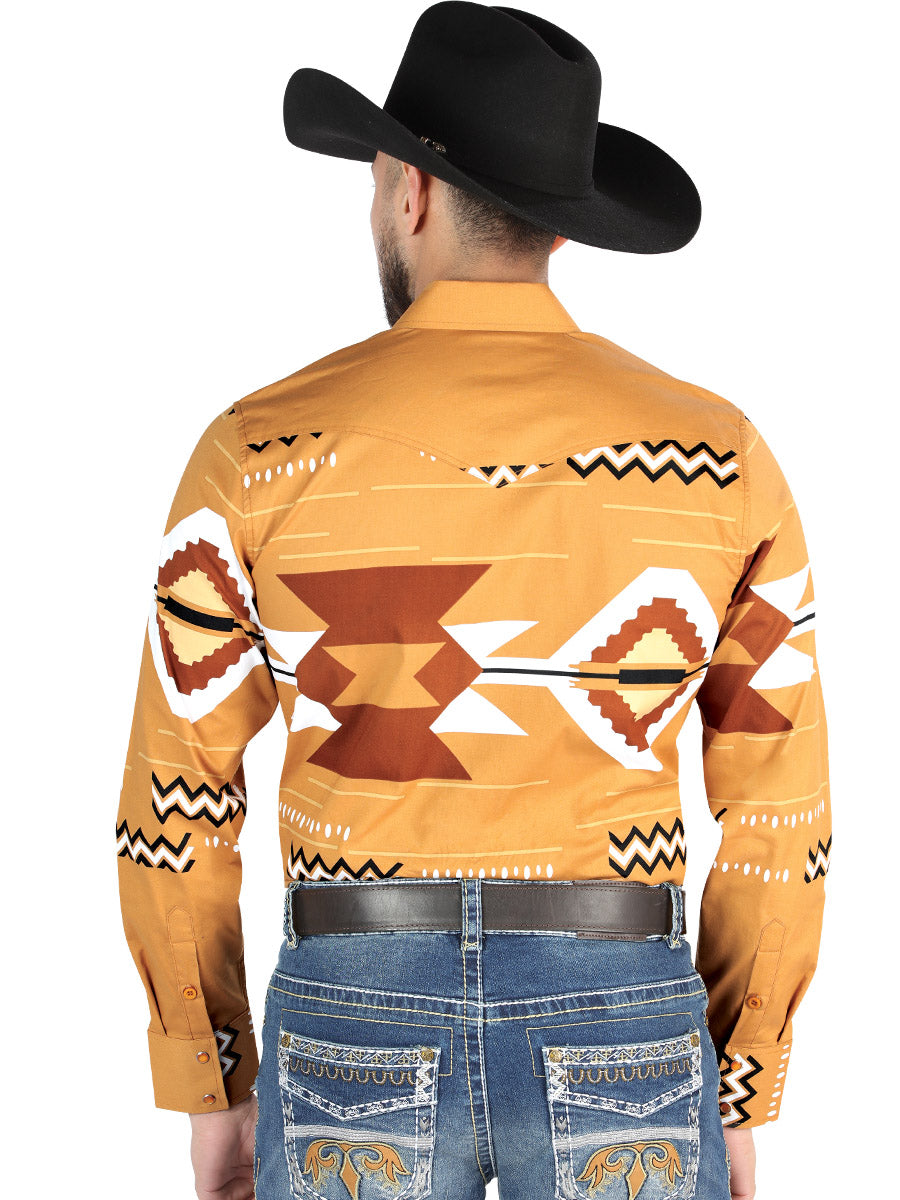 El General - Camisa informal de manga larga - Taupe 44499