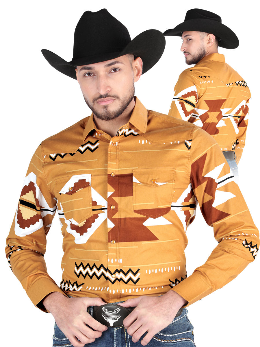 El General - Camisa informal de manga larga - Taupe 44499