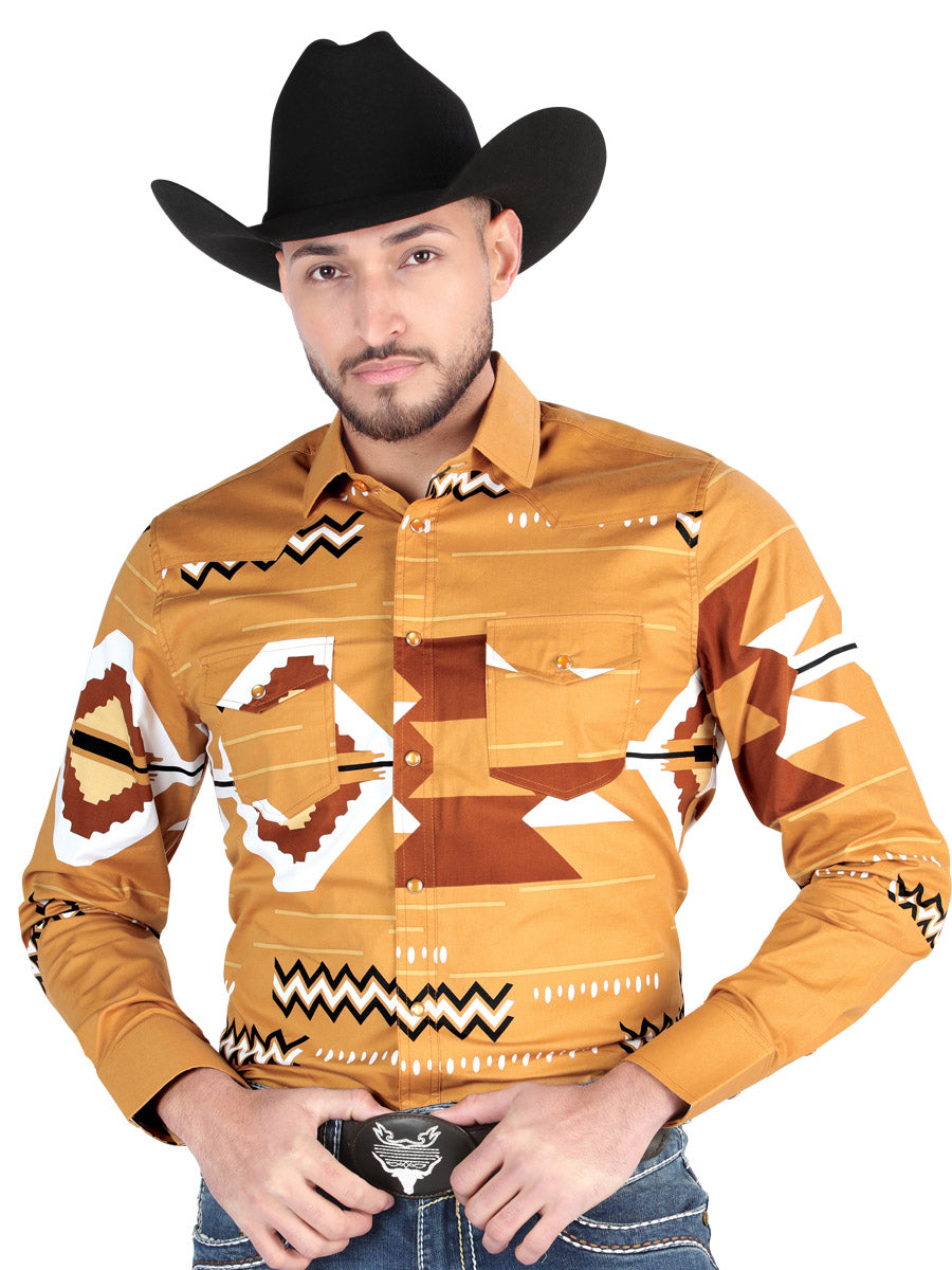 El General - Camisa informal de manga larga - Taupe 44499