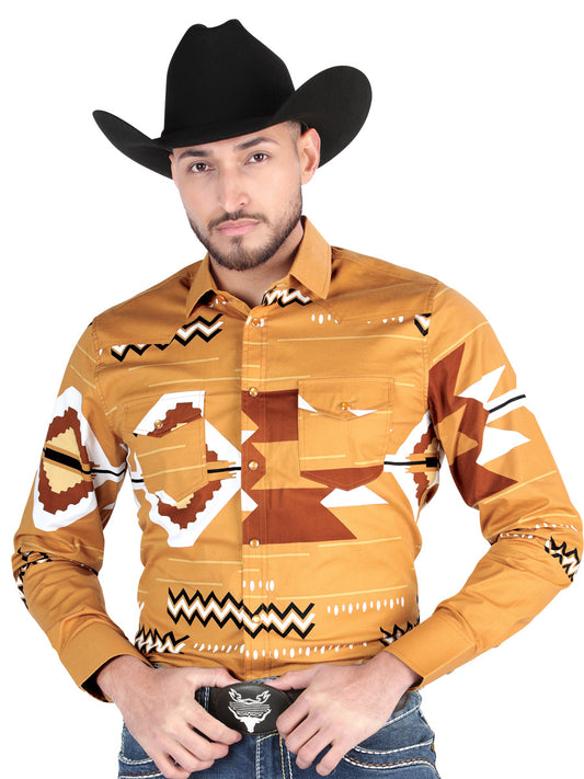 El General - Camisa informal de manga larga - Taupe 44499