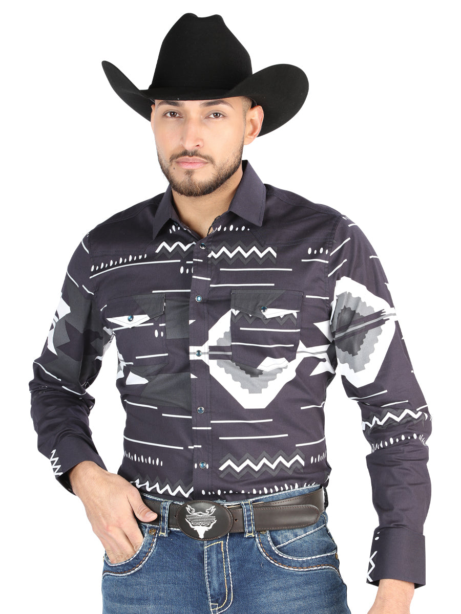 El General - Camisa informal de manga larga - Negra 44500