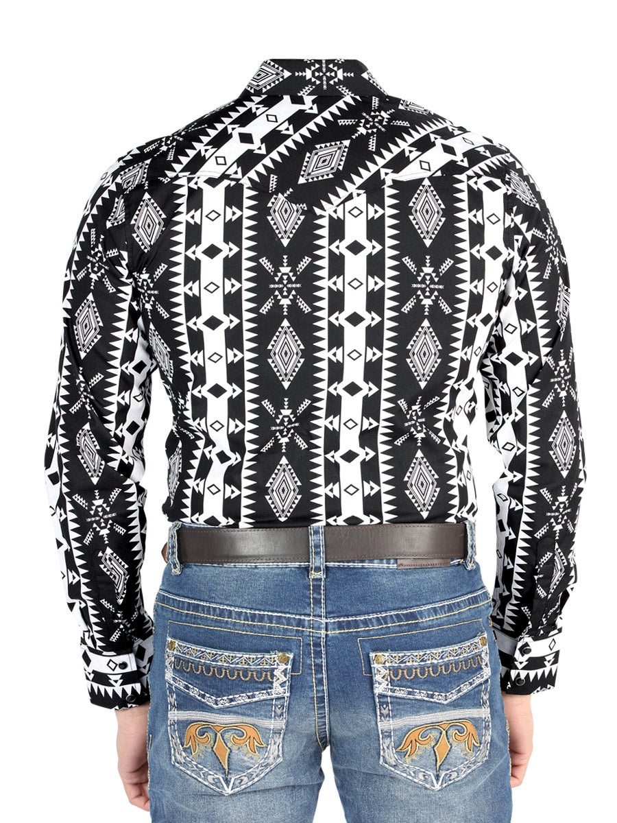 El General - Camisa informal de manga larga - Negra 44501