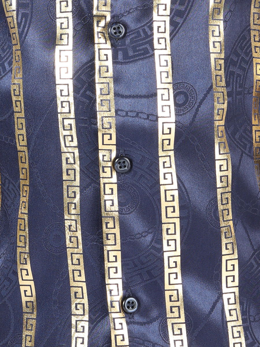 Camisa casual de manga larga El General Navy/Gold 44571