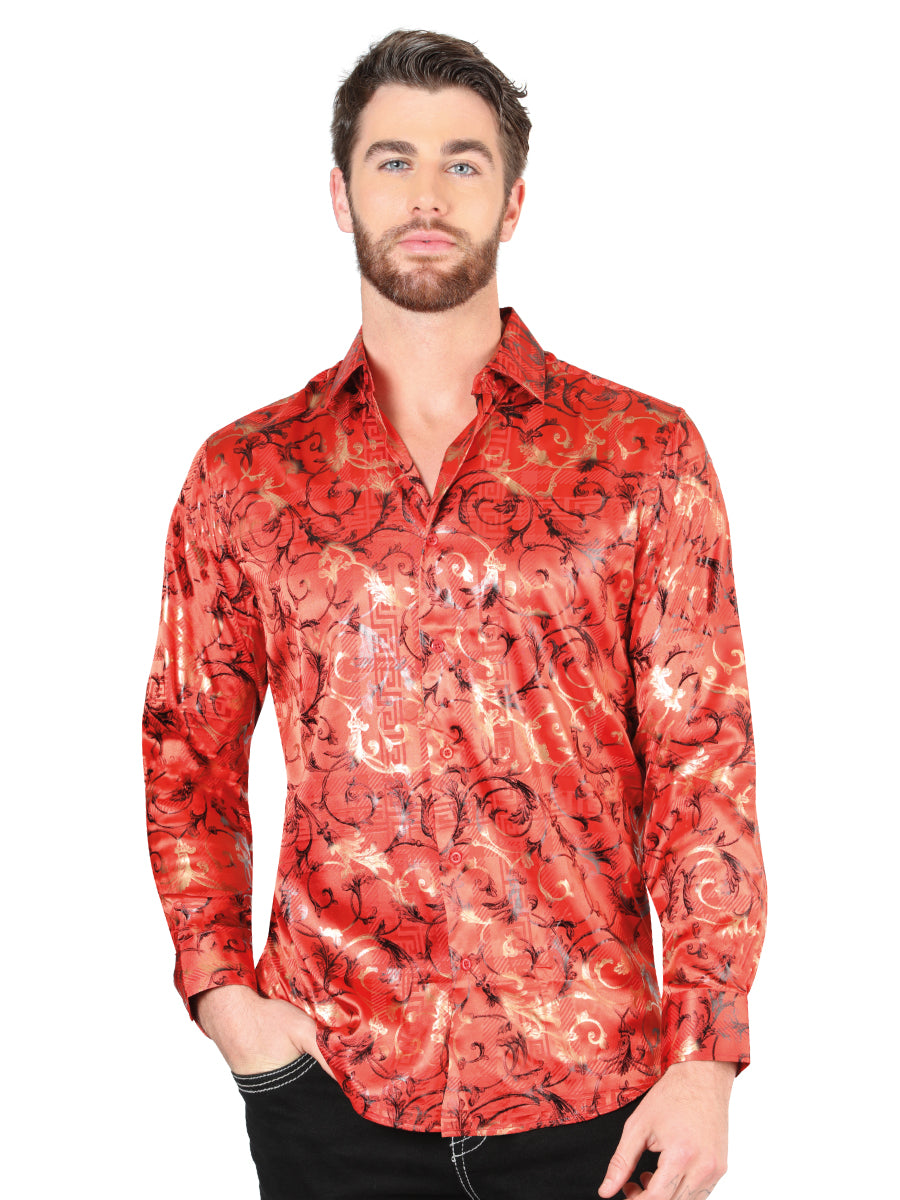 Camisa de manga larga casual El General Red 44592