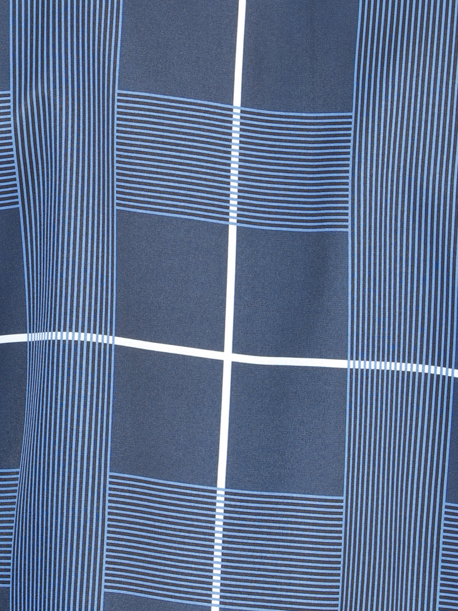 Camisa casual de manga larga azul El General 44600