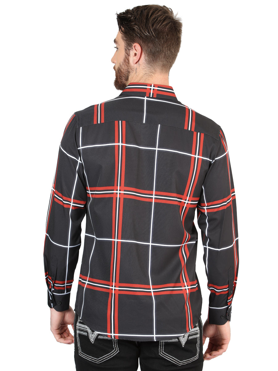 Camisa informal de manga larga negra El General 44605