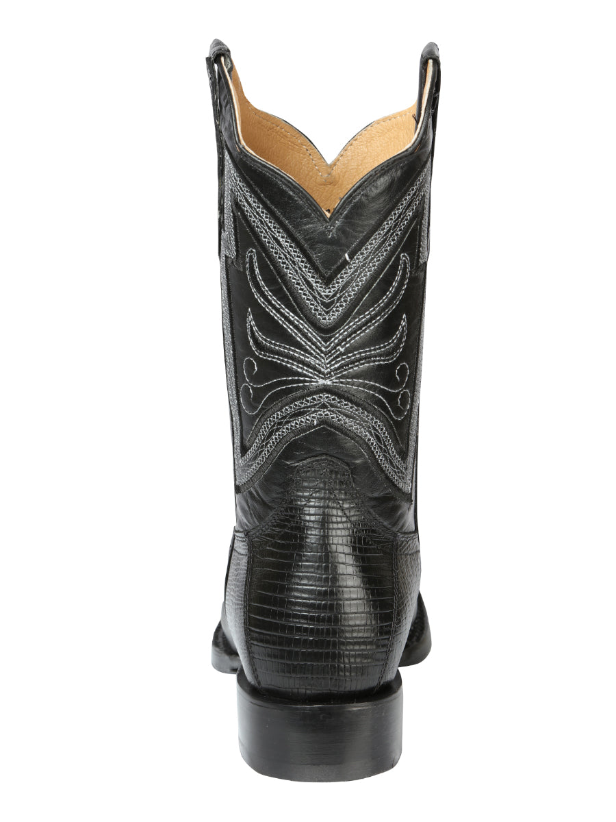 Bota Rodeo para hombre El General - Imitación de lagarto - Negra 44666