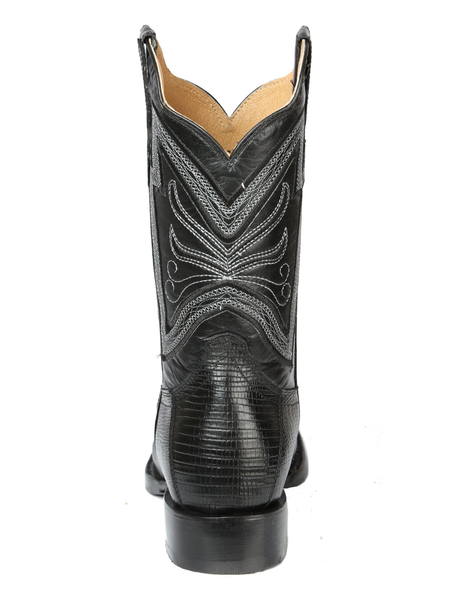 Bota Rodeo para hombre El General - Imitación de lagarto - Negra 44666