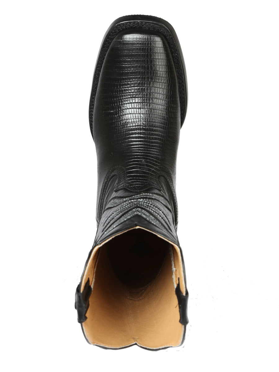 Bota Rodeo para hombre El General - Imitación de lagarto - Negra 44666