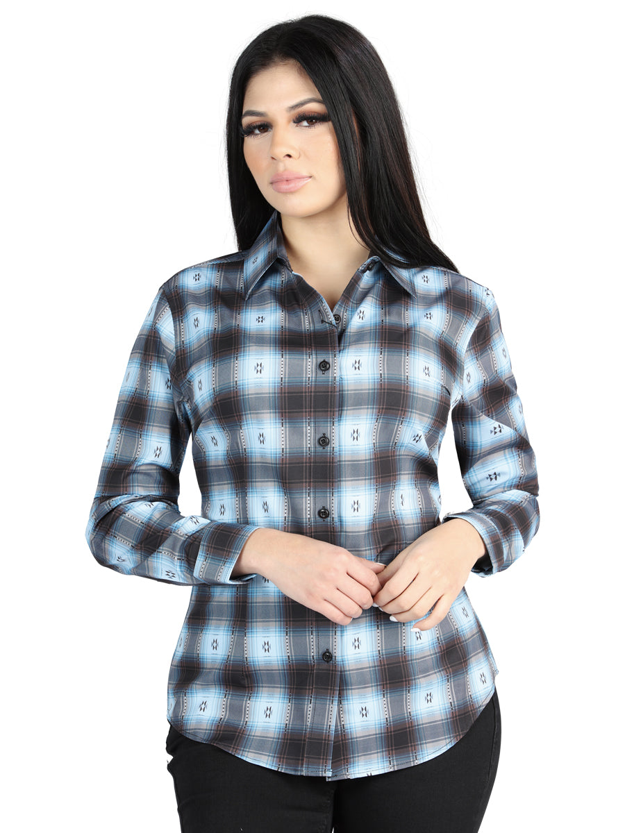El General - Camisa casual de manga larga - Negro/Beige 44719